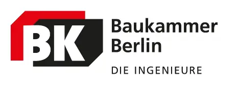 Logo der Baukammer Berlin, präsentiert im Kontext von PEBA Prüfinstitut für Baustoffe GmbH, das sich auf Qualitätsprüfungen in der Bauindustrie spezialisiert.